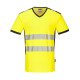 T-shirt col v pw3 hi-vis de travail Jaune/Noir Portwest