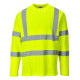 T-shirt hi-vis manches longues de travail Jaune Portwest