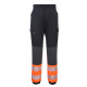 Kx3 pantalon flexi haute visibilité de travail Noir/Orange Portwest
