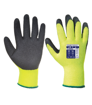 Gant thermique enduit latex de travail Noir Portwest