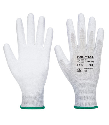 Gant vending antistatique pu de travail Gris Portwest