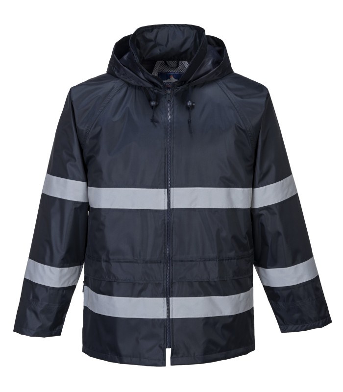 Blouson De Pluie Pompier Anglais Bleu Marine - Taille XXL - Uniforme Vintage Années 90