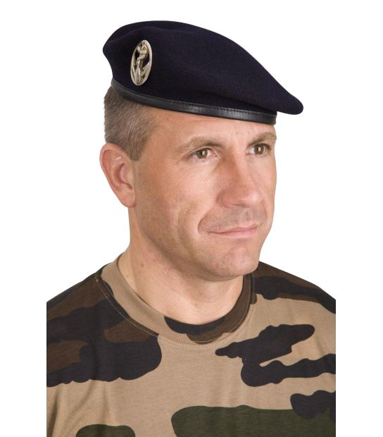 Béret Alpin Tarte Bleu Marine DCA France - 100% Laine, Style Militaire Et Chaleureux