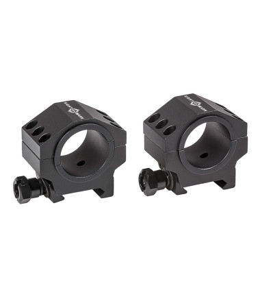 Lot de 2 anneaux Ø 30 mm bas (21 mm) Noir