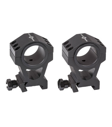 Lot de 2 anneaux Ø 30 mm extra haut (40 mm) Noir