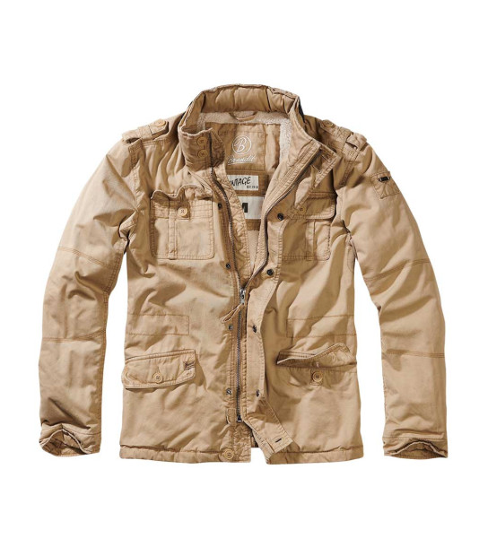 Veste Parka Militaire M-65 Brandit – Couleur Camel (beige) – Style Vintage 2 En 1 – Homme – Neuf Avec étiquettes