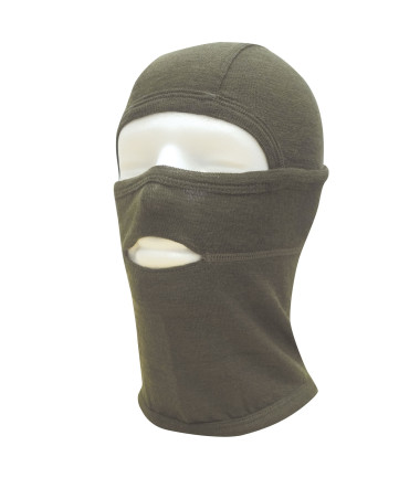 Cagoule en laine m&eacute;rinos Kaki