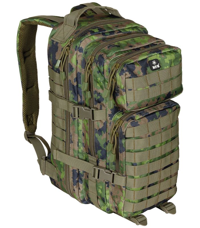Sac à Dos Armée Camouflage Vert - Taille Grande, Parfait Randonnée - Occasion (état Correct)