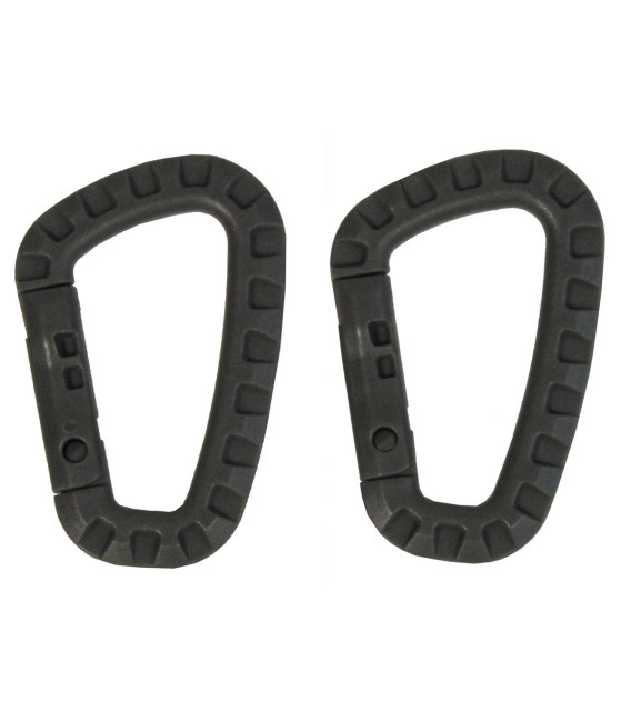 Lot De 12 Mousquetons En Plastique D - Anneaux De Fixation Tactiques, Verrouillage Automatique, 8,3x5,5 Cm, Charge 10 Kg