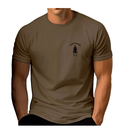 T-Shirt MC felin polyester mesh raglan serigraphie legion Opex Beige - Coyote - Tan