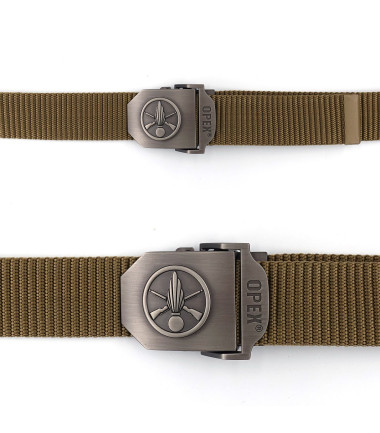 Ceinture boucle gravée infanterie Opex Beige