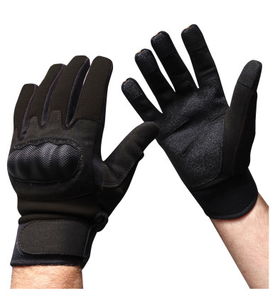 Gants coqués militaire noirs
