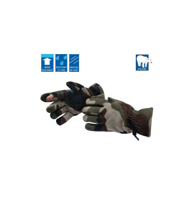 Gants polaires imper-respirants militaire camouflage