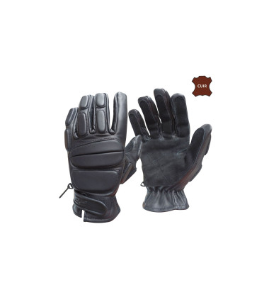 Gants cuir tactique Swat new design noir