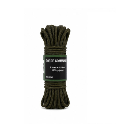 Corde commando paracorde militaire diametre 5 mm - Vert