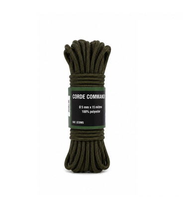 Corde commando paracorde militaire diametre 5 mm - Vert