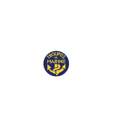 Autocollant Tdm troupe de marine vitrophanie modele rond