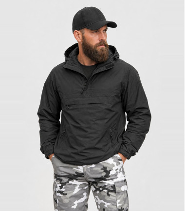 Blouson coupe vent Brandit Windbreaker Noir - Surplus militaire