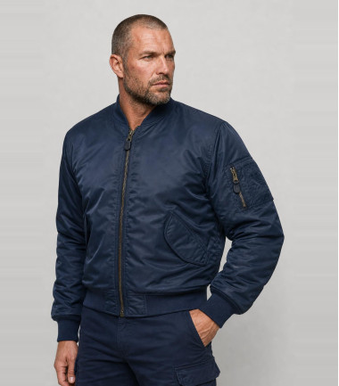 Blouson aviateur type bombers MA1 Bleu - Surplus militaire
