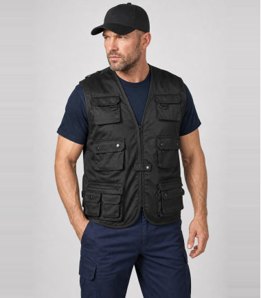 Gilet reporter multi-poches noir - Surplus militaire
