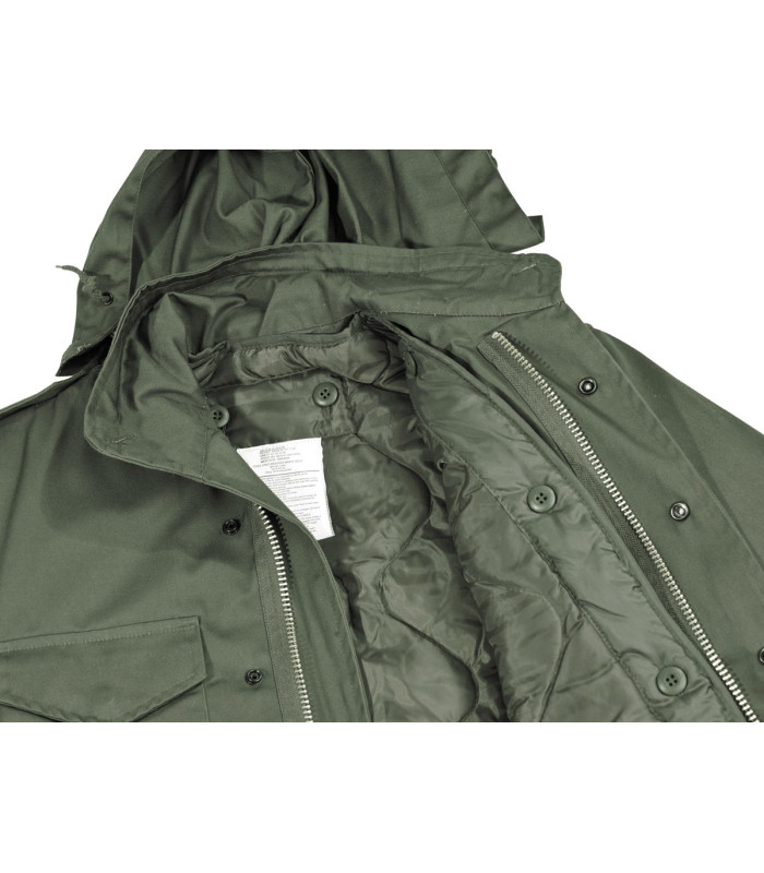 Veste Militaire M65 Brandit Olive - Taille S-5XL - Doublure Détachable - Neuf Avec étiquettes