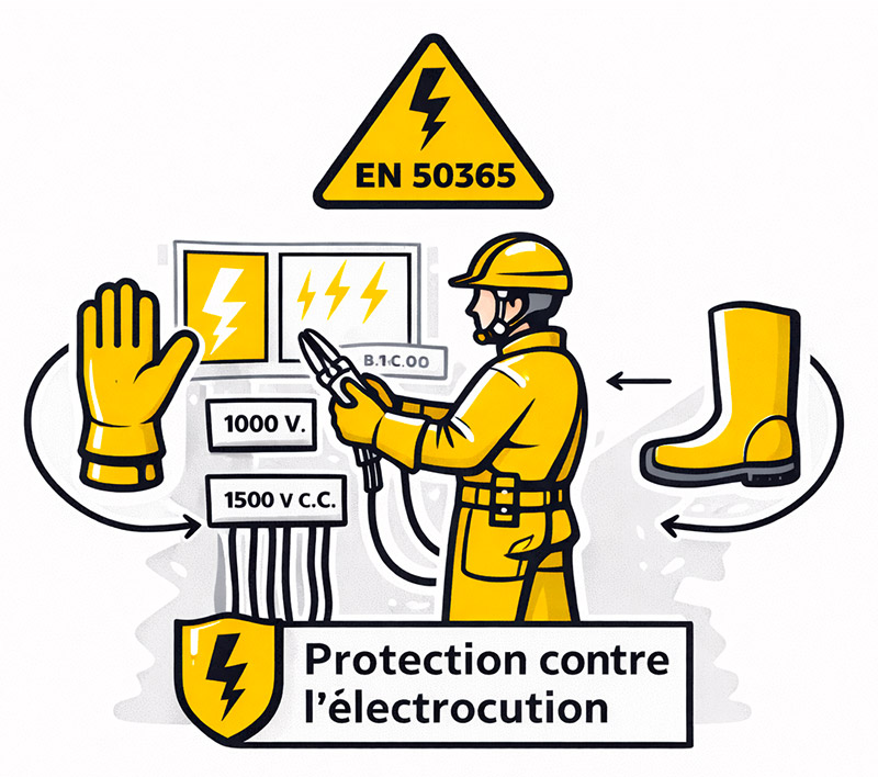 Domaine d'application d'un casque à isolation électrique