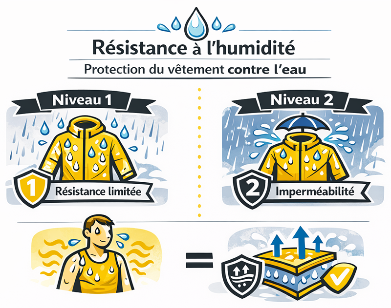 Résistance à l'eau