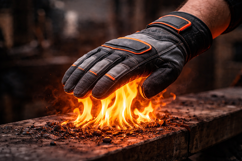 Test inflammabilité gant