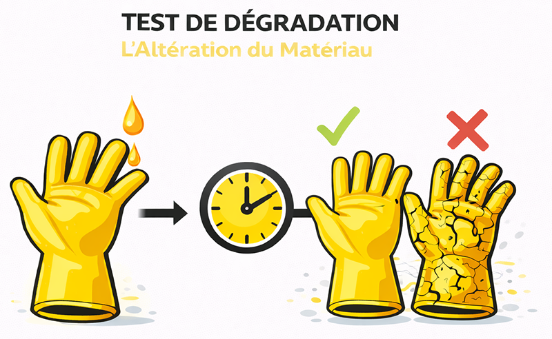 Test dégradation EN 374