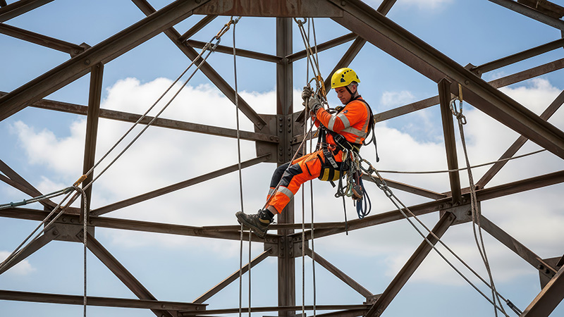 Chute travail en hauteur