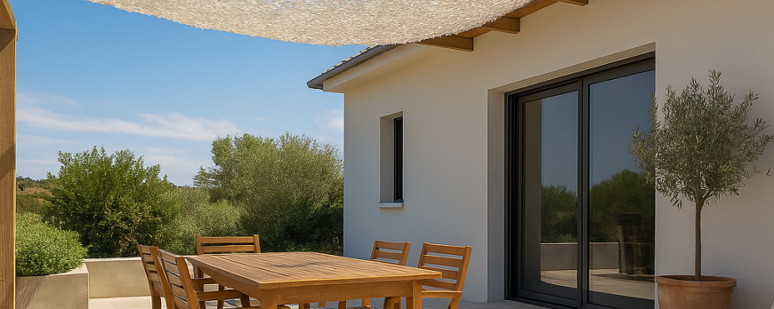 Utiliser un filet de camouflage pour créer de l'ombre sur une terrasse ou une pergola