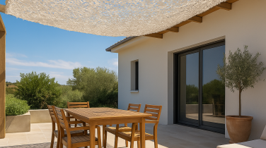 Utiliser un filet de camouflage pour cr&eacute;er de l'ombre sur une terrasse ou une pergola