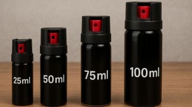 Quel format choisir pour une bombe lacrymogène , 25 , 50, 75 ou 100 ml ?