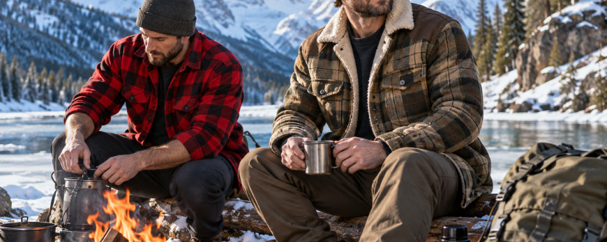Chemise trappeur homme : différences avec le bûcheron